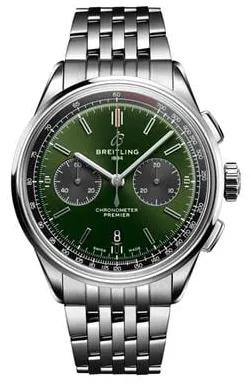 Breitling Premier AB0118221L1A1 42mm Stainless steel Green