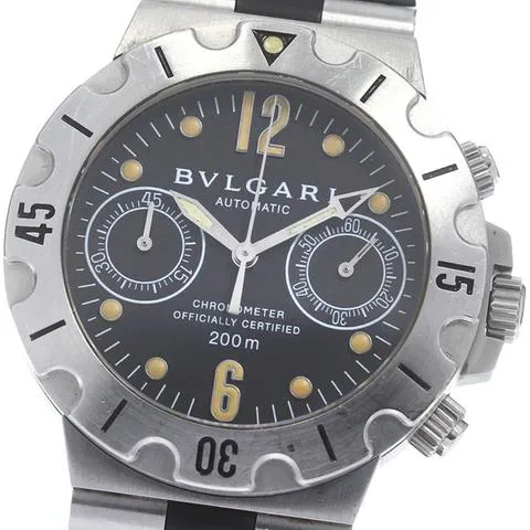 Bulgari Diagono SCB38S 38mm Stainless steel Black