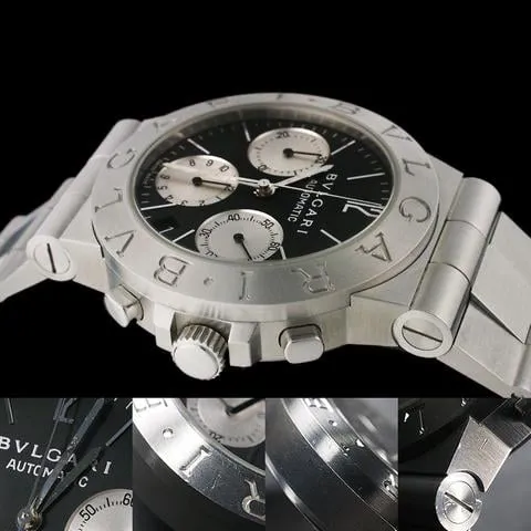 Bulgari Diagono CH35S AUTO 35mm Stainless steel Black 4