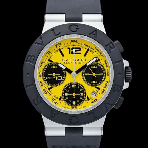 Bulgari Diagono 104006 38mm Aluminium Yellow