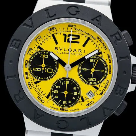 Bulgari Diagono 104006 38mm Aluminium Yellow 1