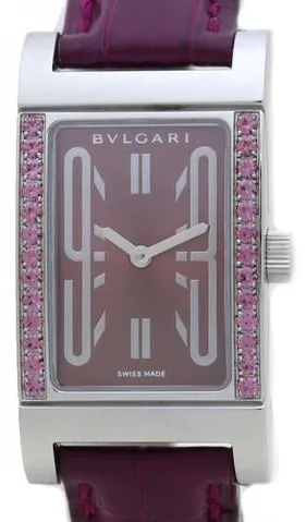 Bulgari Rettangolo RT39C2SR1L RT39S 21mm Stainless steel Purple