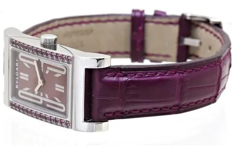 Bulgari Rettangolo RT39C2SR1L RT39S 21mm Stainless steel Purple 2