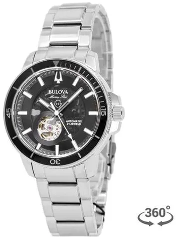 Bulova Marine Star 96A290 45mm Stainless steel Black