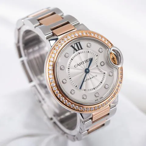 Cartier Ballon Bleu 33mm WE902077 33mm Yellow gold and Stainless steel Silver 2