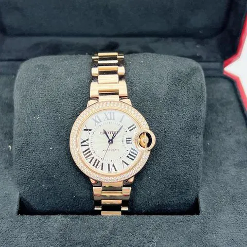 Cartier Ballon Bleu WE902034 33mm Rose gold Silver