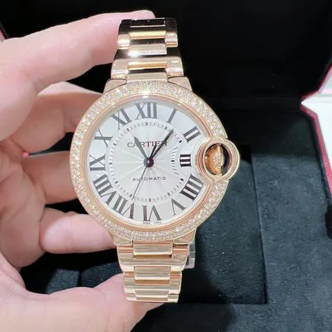 Cartier Ballon Bleu WE902034 33mm Rose gold Silver 3