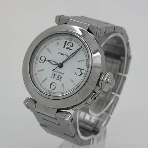 Cartier Pasha C 2475 35mm Stainless steel White