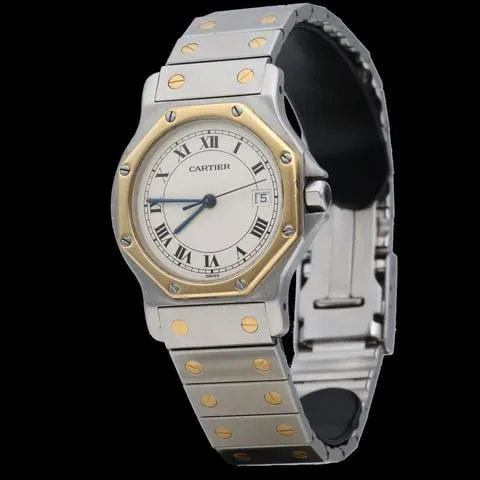 Cartier Santos 187902 30mm Yellow gold and Stainless steel White 1