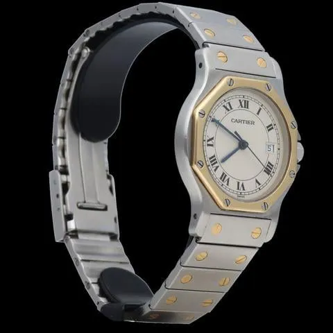 Cartier Santos 187902 30mm Yellow gold and Stainless steel White 4