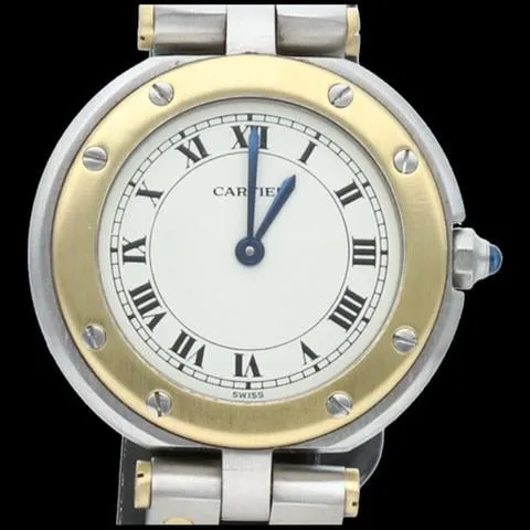 Cartier Santos 8191 27mm Yellow gold and Stainless steel White