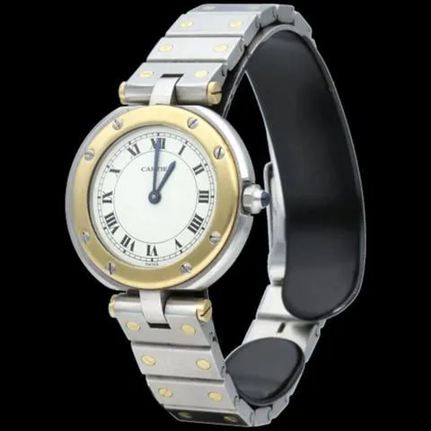 Cartier Santos 8191 27mm Yellow gold and Stainless steel White 1