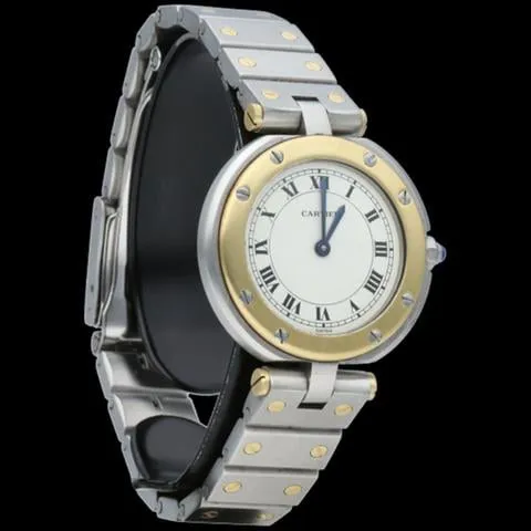 Cartier Santos 8191 27mm Yellow gold and Stainless steel White 4