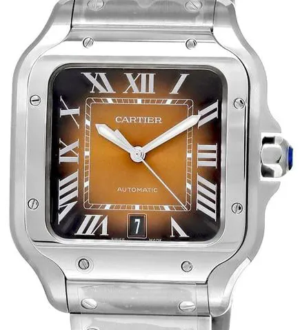 Cartier Santos de Cartier WSSA0064 47.5mm Stainless steel Brown