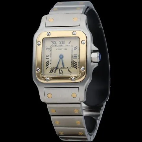 Cartier Santos Galbée 1567 24mm Yellow gold and Stainless steel White 1