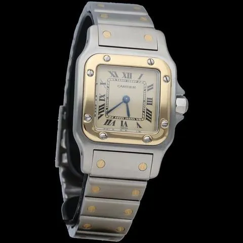 Cartier Santos Galbée 1567 24mm Yellow gold and Stainless steel White 5