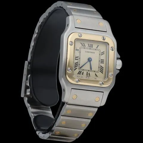 Cartier Santos Galbée 1567 24mm Yellow gold and Stainless steel White 6