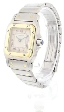 Cartier Santos Galbée 1567 23.5mm Yellow gold and Stainless steel Champagne 1