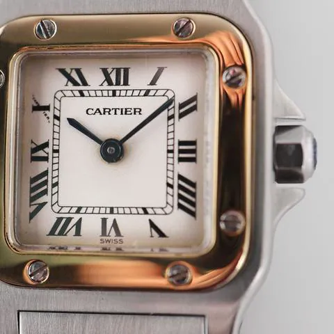 Cartier Santos Galbée 1567 23.5mm Yellow gold and Stainless steel Champagne 8