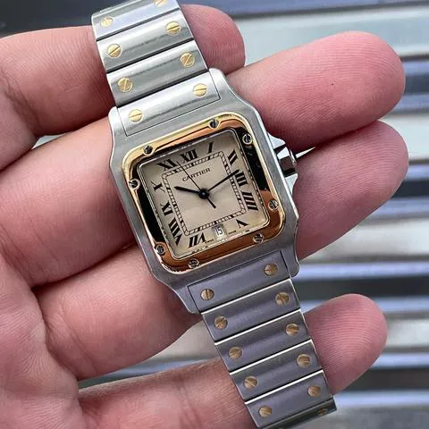 Cartier Santos Galbée 187901 29mm Yellow gold and Stainless steel White