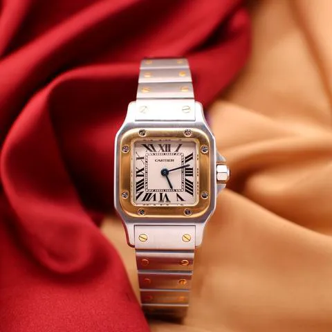 Cartier Santos W20012C4 24mm Yellow gold and Stainless steel White