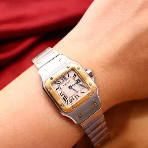 Cartier Santos W20012C4 24mm Yellow gold and Stainless steel White 3