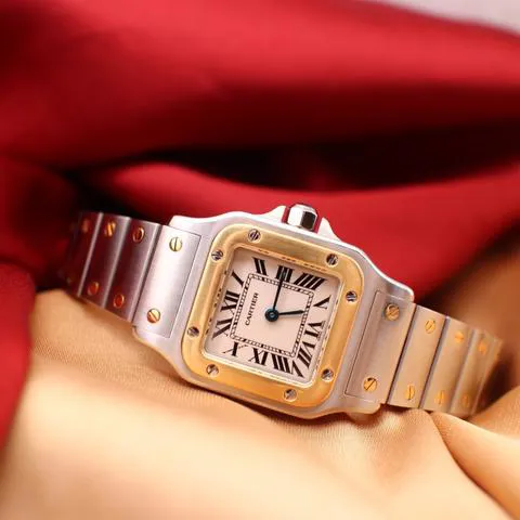 Cartier Santos W20012C4 24mm Yellow gold and Stainless steel White 4