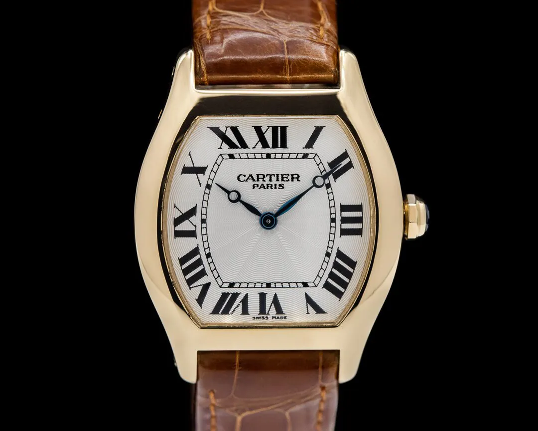 Cartier Tortue 2496C 34mm Yellow gold Guilloché