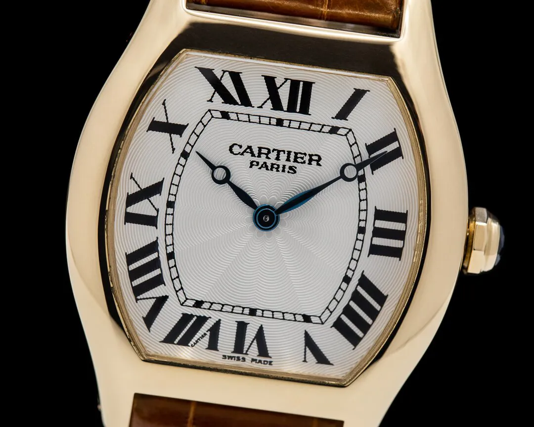 Cartier Tortue 2496C 34mm Yellow gold Guilloché 1