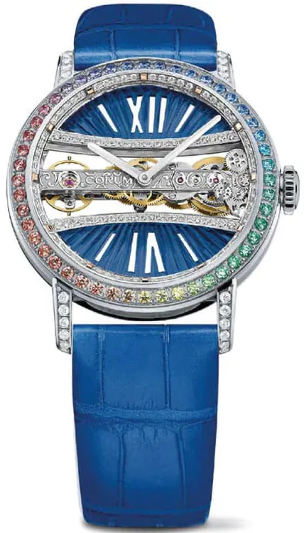 Corum Golden Bridge B113/03852 39mm White gold Blue