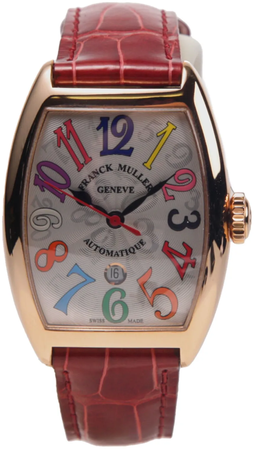 Franck Muller Curvex 7500SCATDTFOCOL5N-BLC Rose gold White