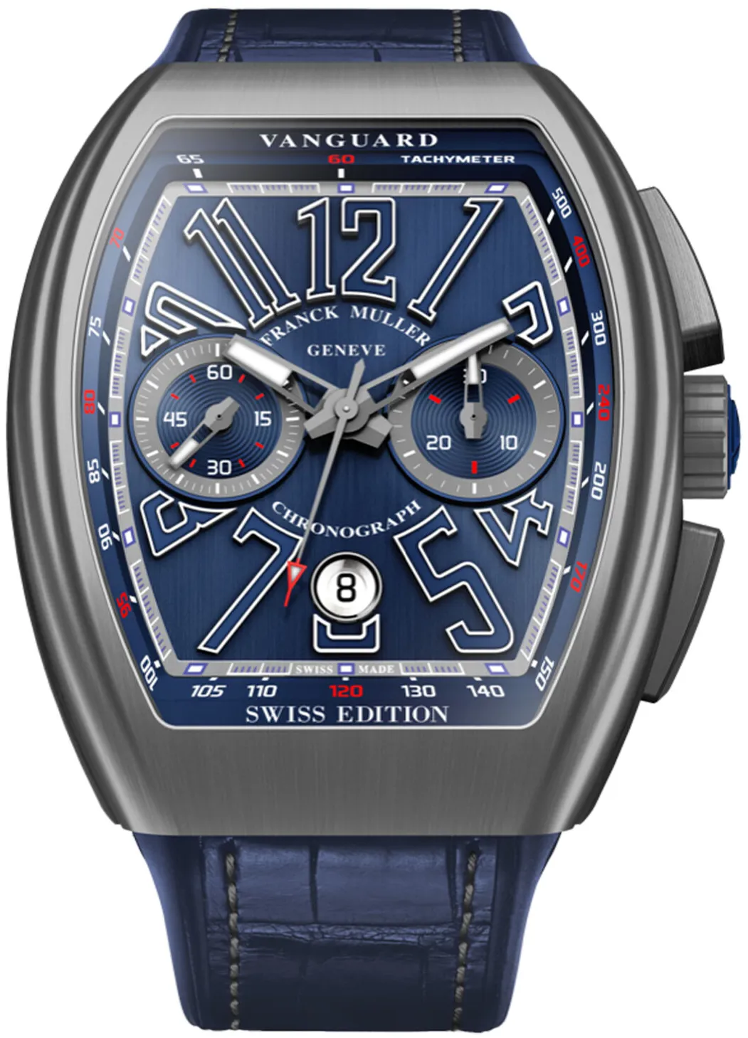 Franck Muller Vanguard 45VCCDTTTBRSWILTDBU-BL Titanium Blue