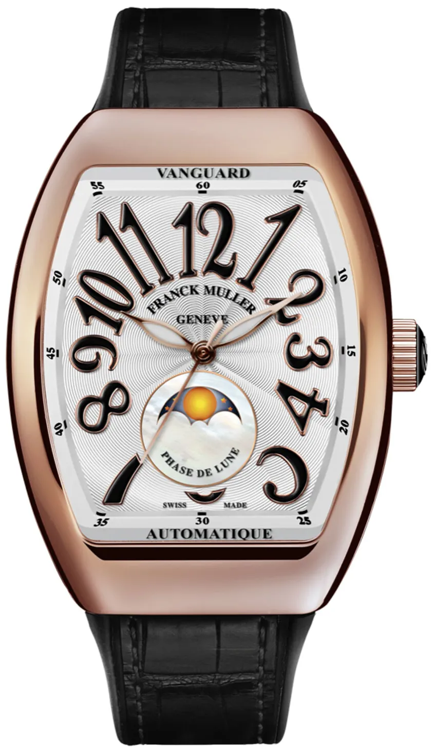 Franck Muller Vanguard 32VSCAT5NFOLNR-BLC Rose gold Silver