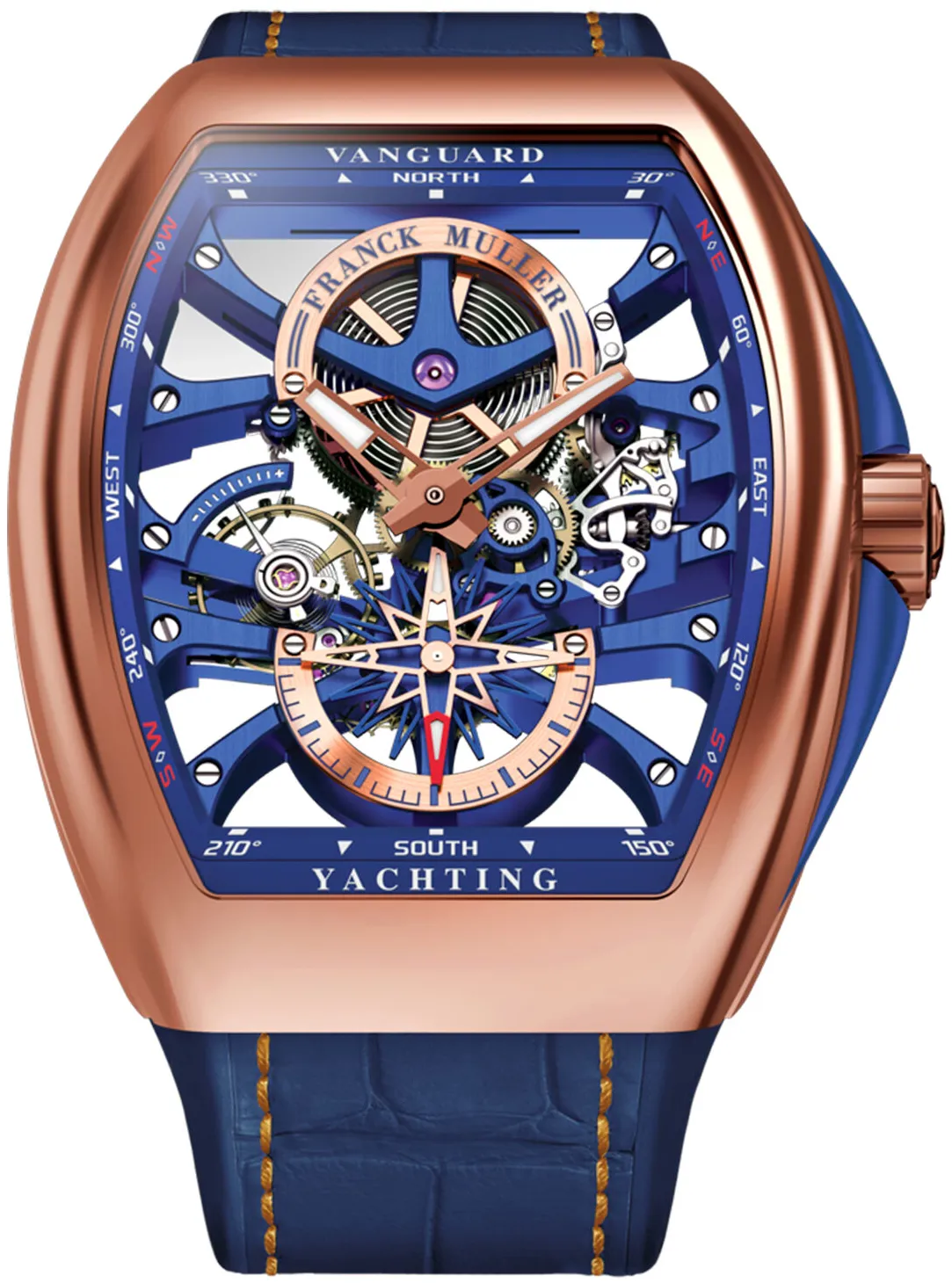 Franck Muller Vanguard T45VS6SQT5NYACHTANC-BL Rose gold Blue