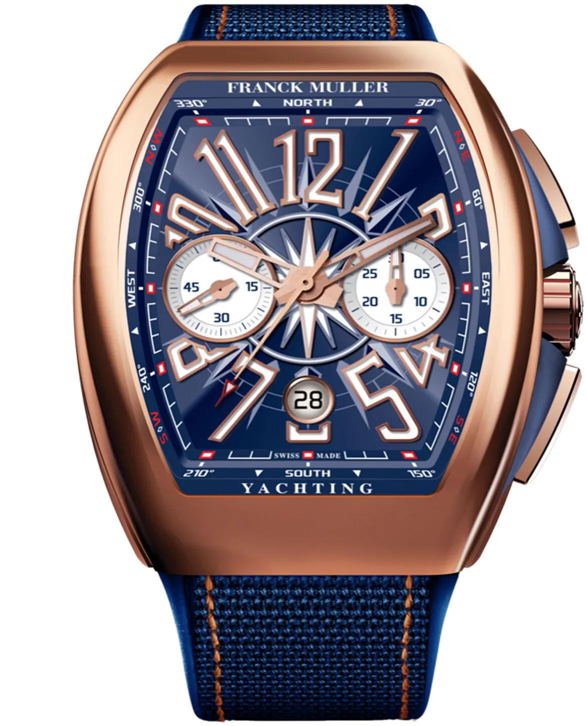 Franck Muller Vanguard T45VCCDT5NYACHT-BL Rose gold Blue