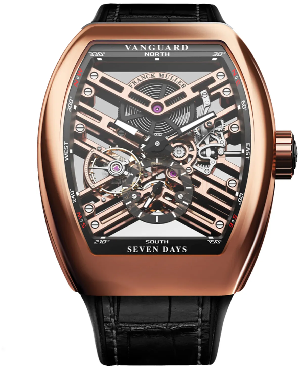 Franck Muller Vanguard T45VS6SQT5N-NR Rose gold Transparent