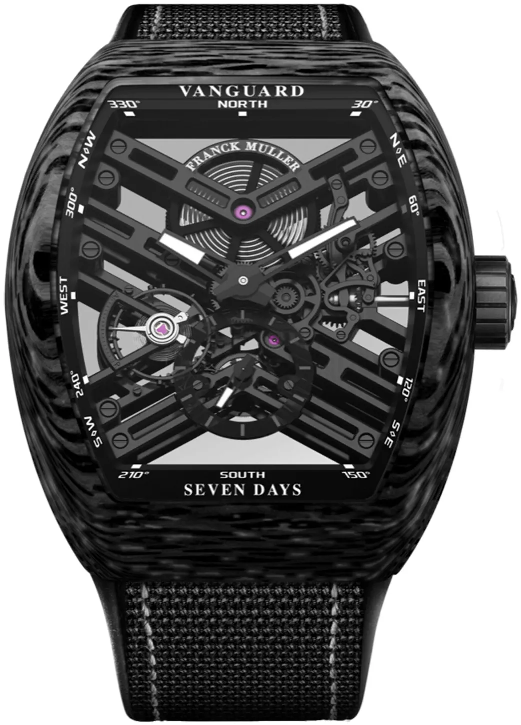 Franck Muller Vanguard T45VS6SQTCAR-NR Carbon fiber Black