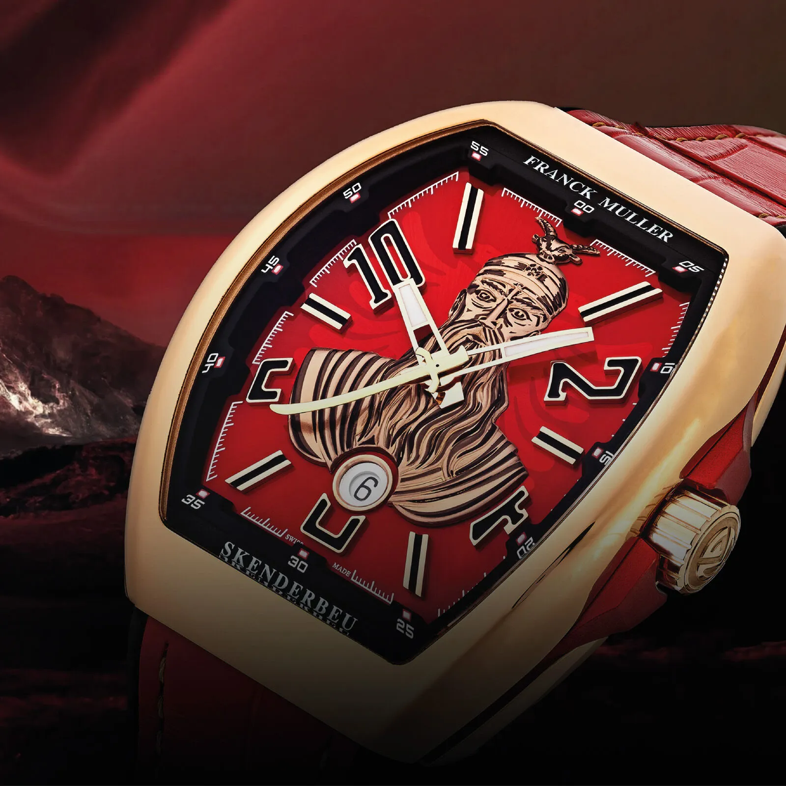 Franck Muller Vanguard T45VSCDT5NRCGSKENLTDER-RGE Rose gold Red 2