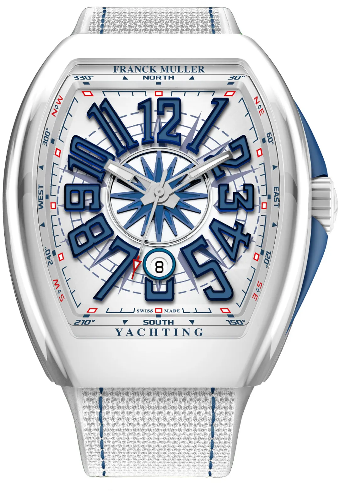 Franck Muller Vanguard T45VSCDTCRBCYACHTBL-CAR Ceramic Blue