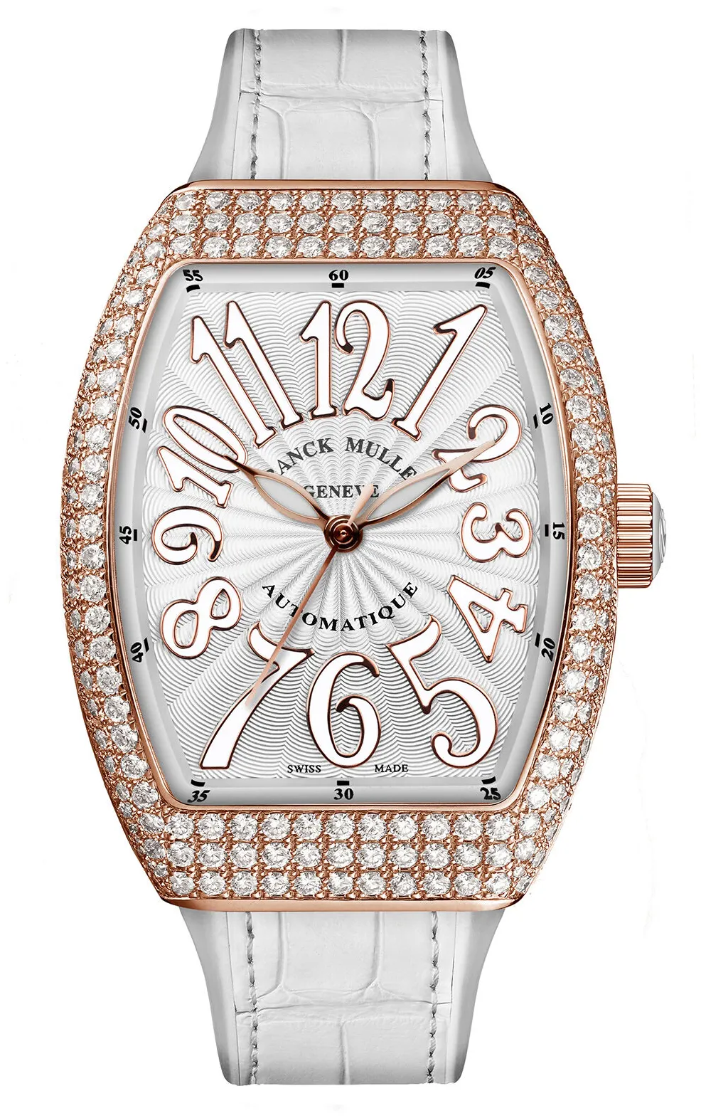 Franck Muller Vanguard 32VSCAT5NFODBC-BLC Rose gold White