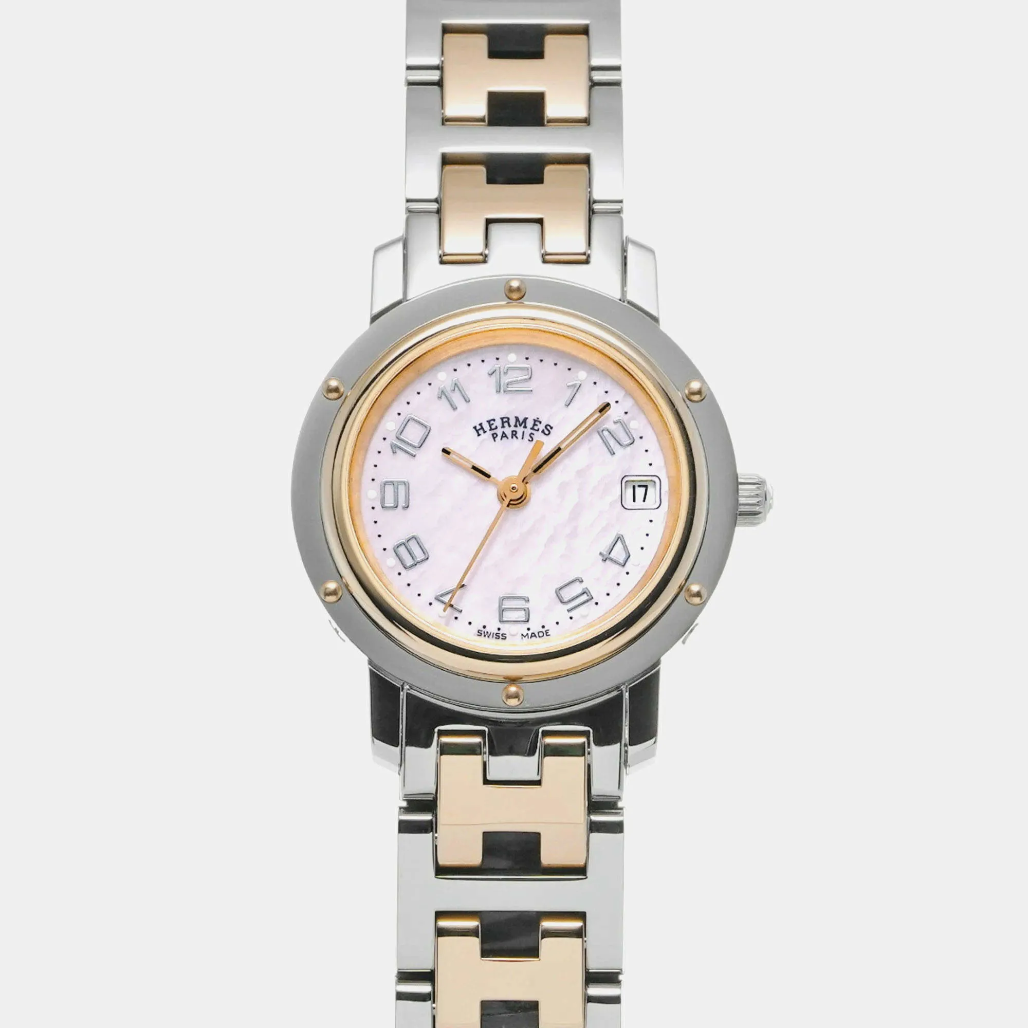 Hermès Clipper CL4.221 24mm Stainless steel and Gold-plated