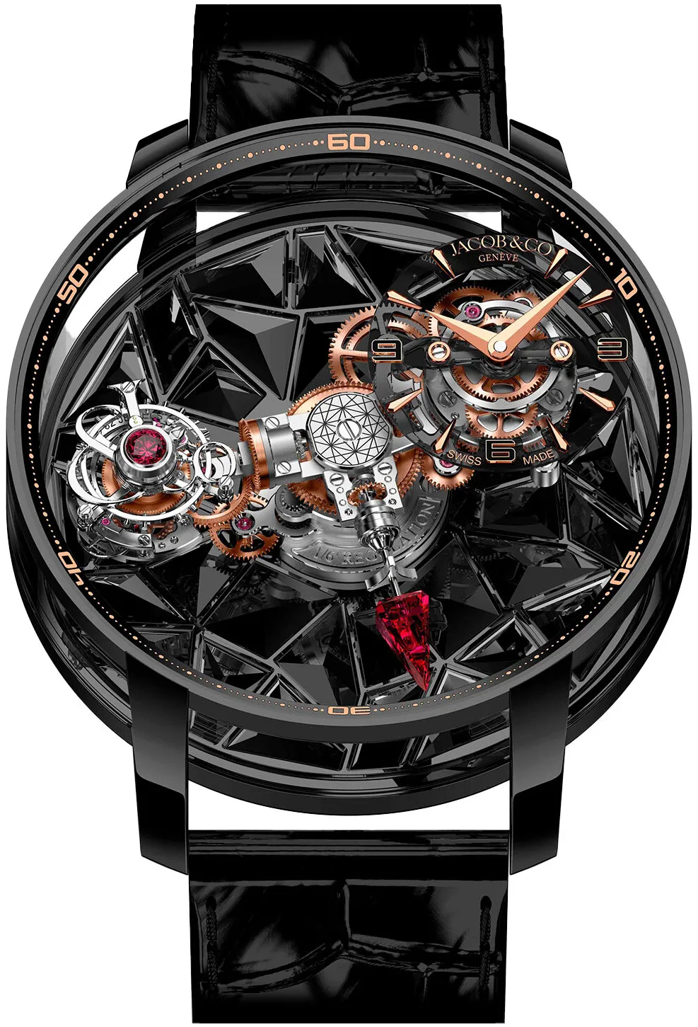 Jacob & Co. Astronomia AT170.31.AA.AA.A 47mm Black DLC Black