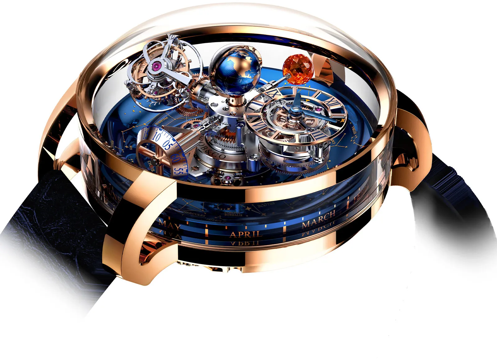 Jacob & Co. Astronomia AT110.40.AA.SD.A 47mm Rose gold Blue 2