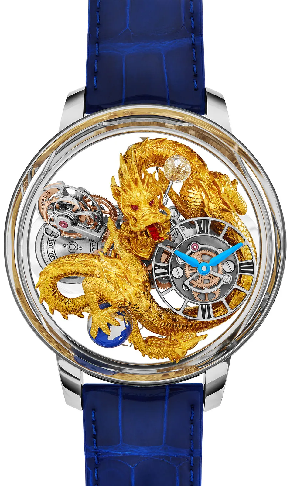 Jacob & Co. Astronomia AT120.60.DR.UB.CBALA 50mm Platinum and Sapphire Transparent