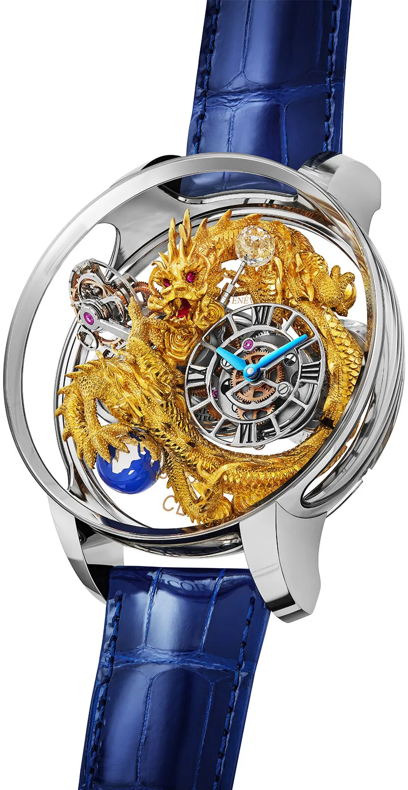 Jacob & Co. Astronomia AT120.60.DR.UB.CBALA 50mm Platinum and Sapphire Transparent 1