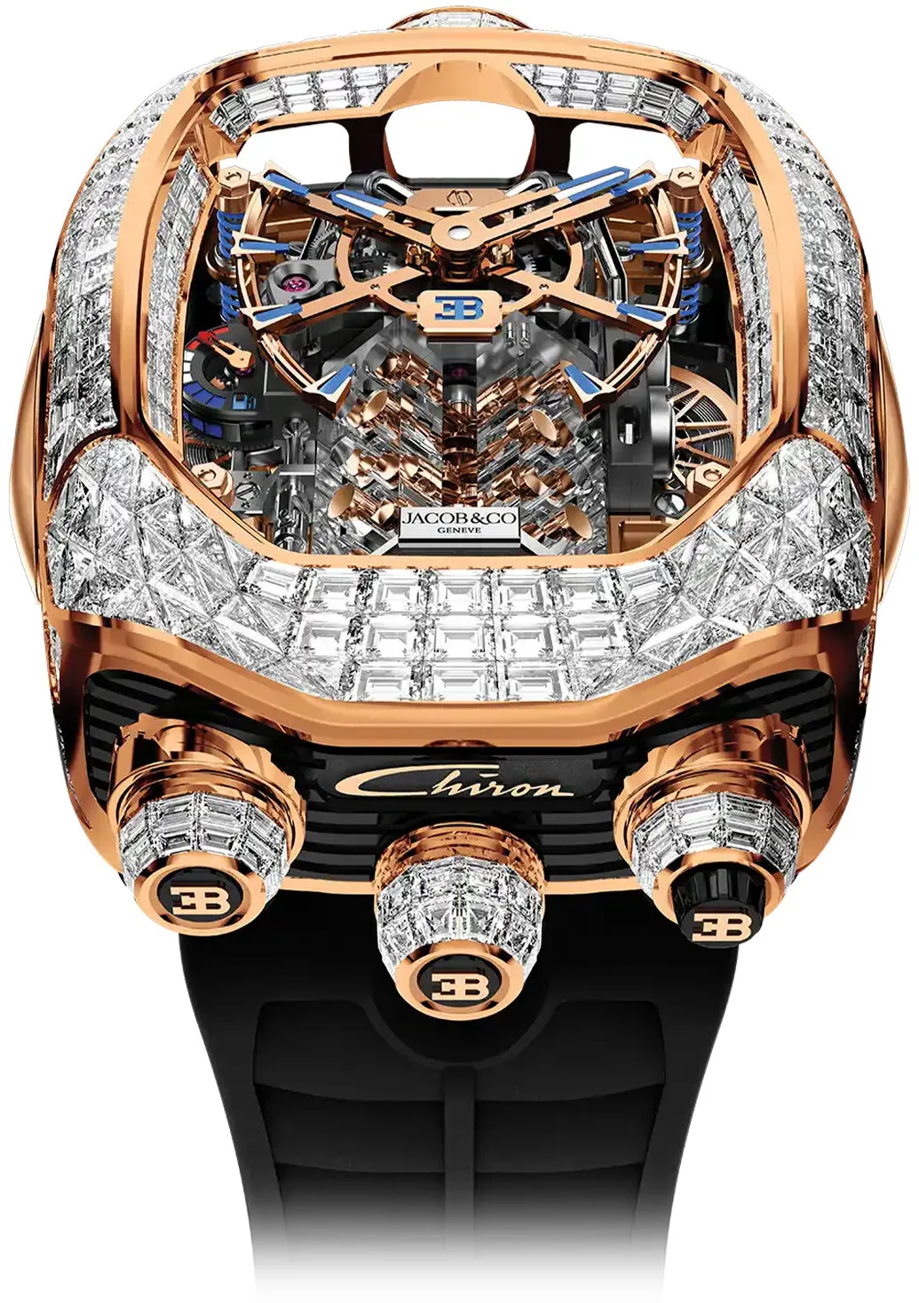 Jacob & Co. Bugatti Chiron BU800.40.BD.BD.A Rose gold and Sapphire Gray