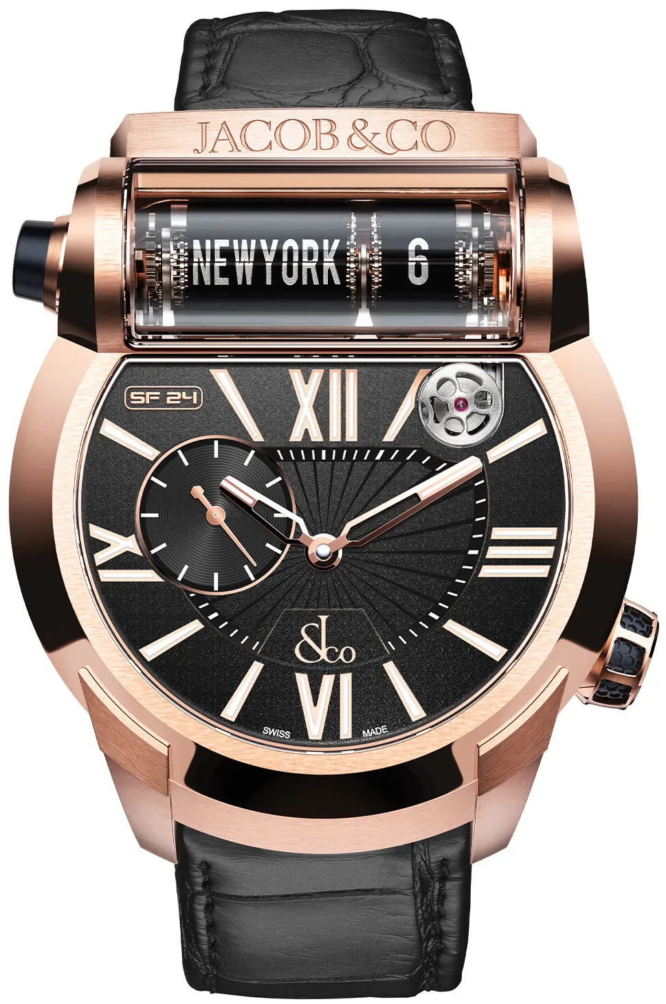 Jacob & Co. Epic SF24 ES101.40.NS.LR.A 45mm Rose gold Black