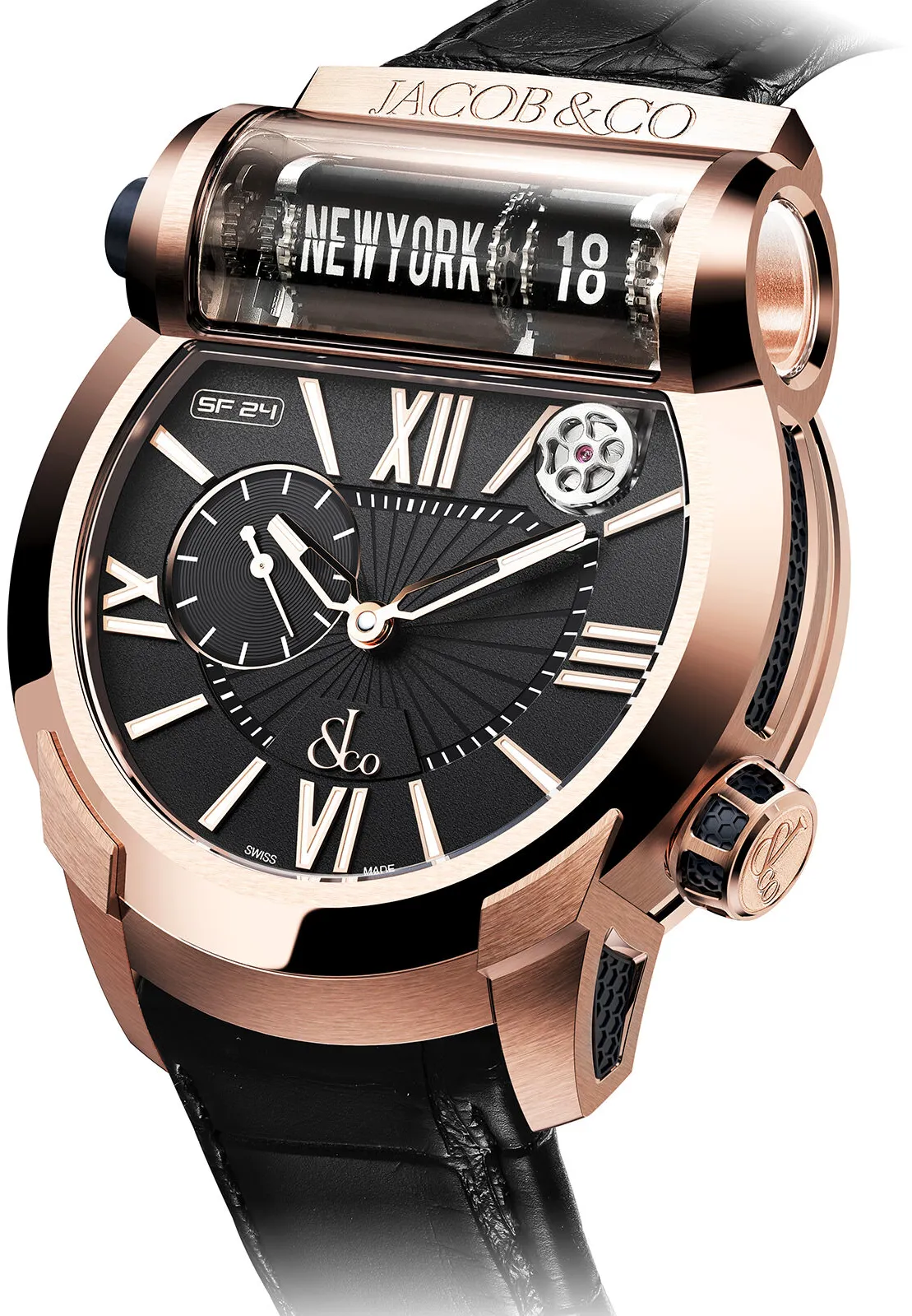 Jacob & Co. Epic SF24 ES101.40.NS.LR.A 45mm Rose gold Black 1