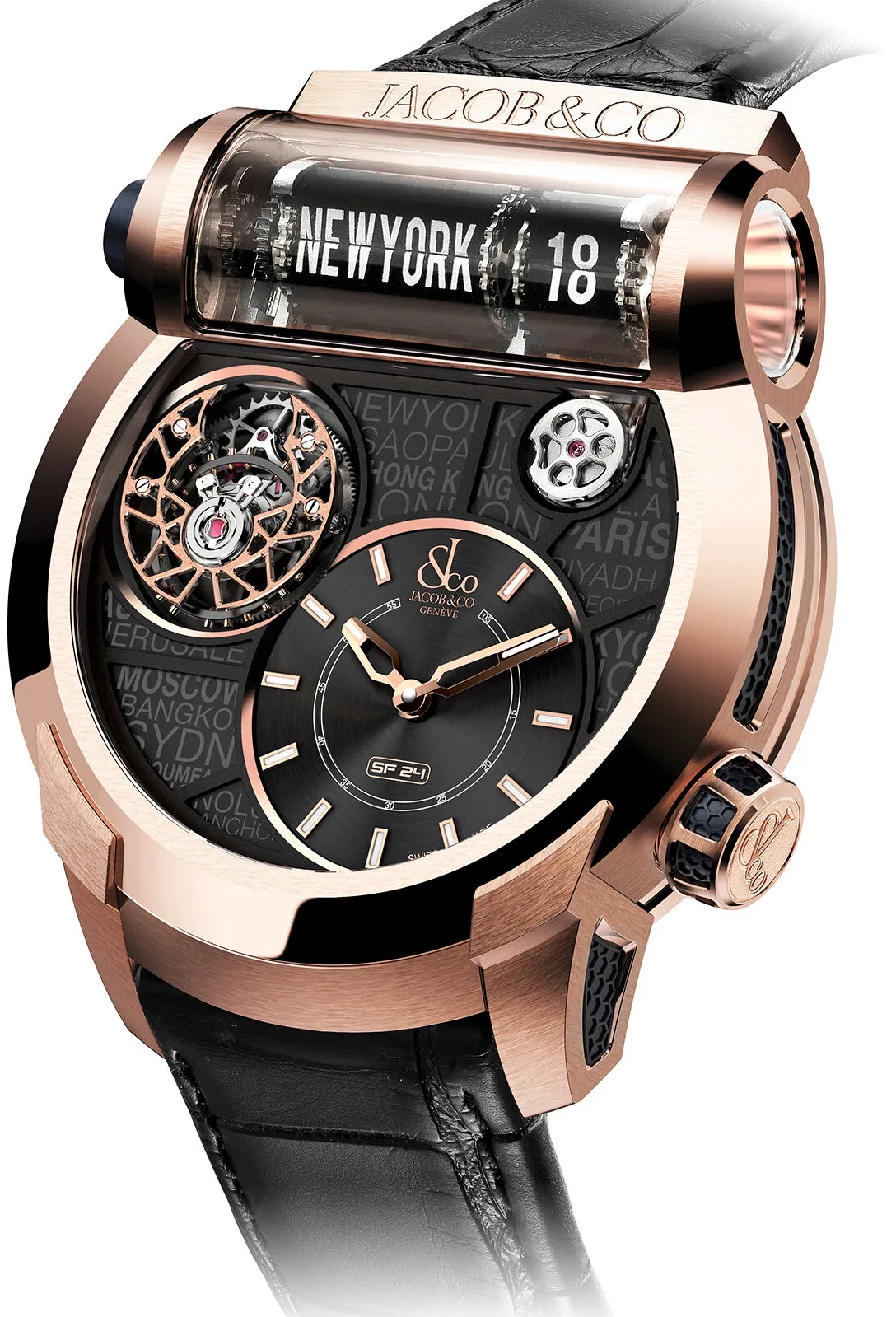 Jacob & Co. Epic SF24 ES102.40.NS.LC.A 45mm Rose gold Black 1