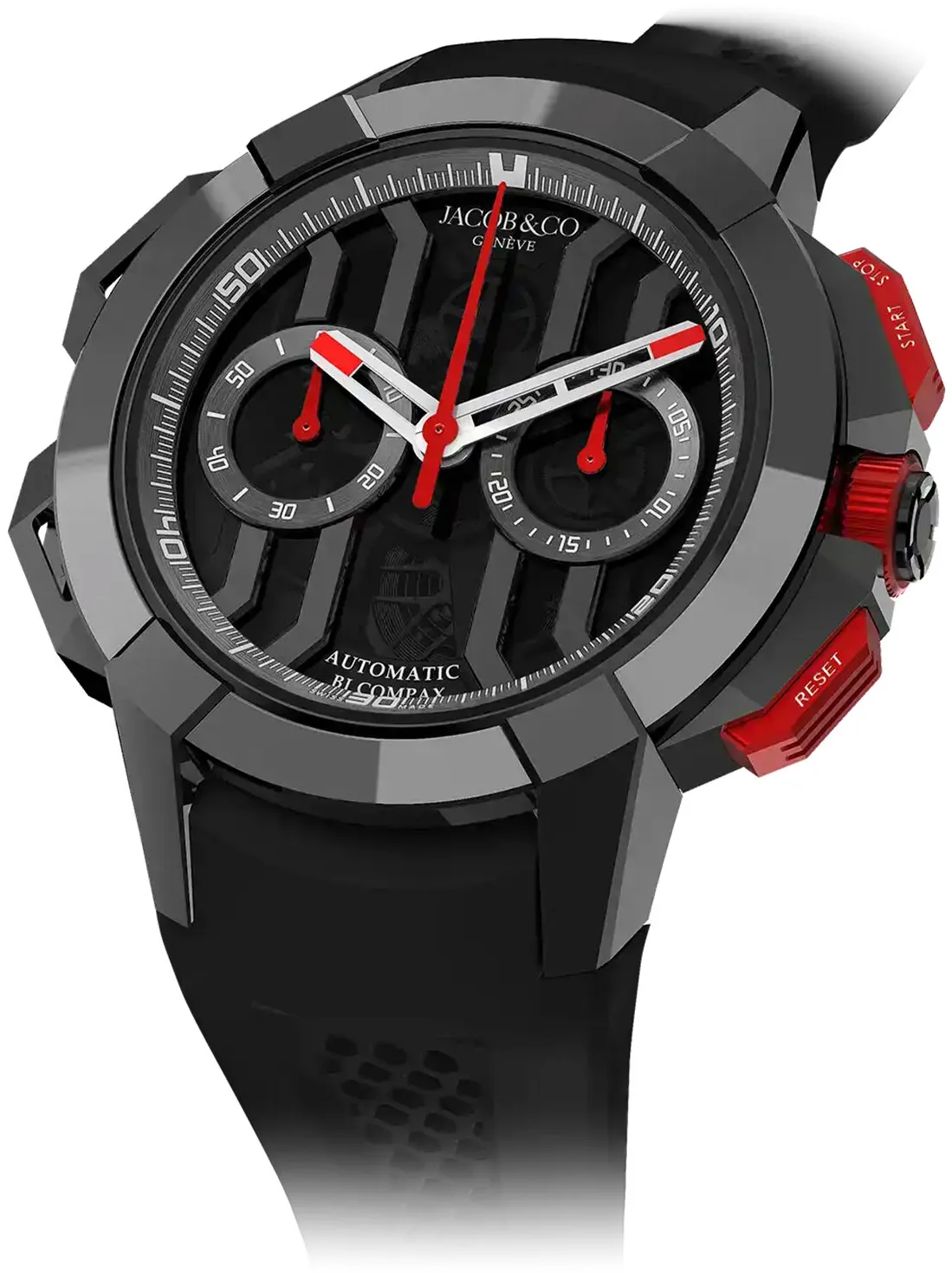 Jacob & Co. Epic X Chrono EC400.22.AB.AB.A 44mm Titanium and Black DLC Black